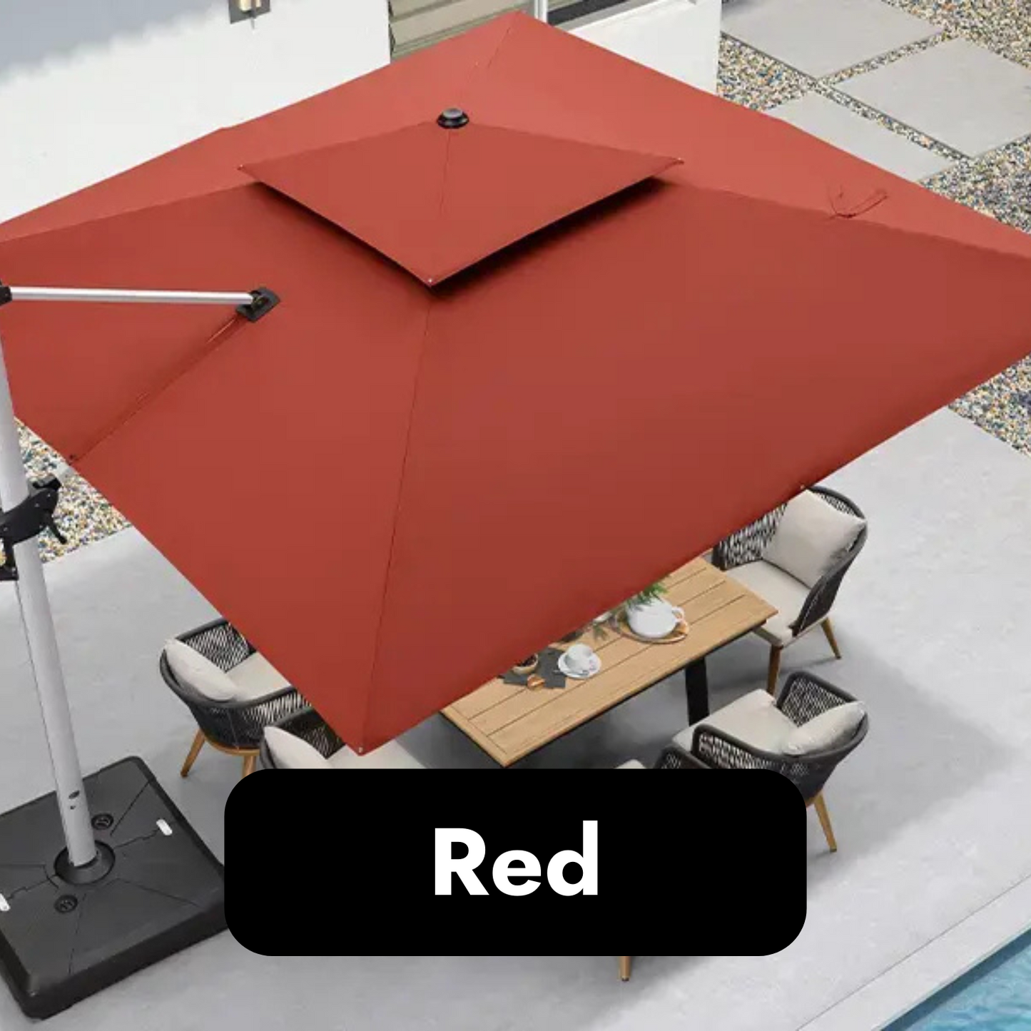 AuroraShade™ Solar Powered LED Umbrella