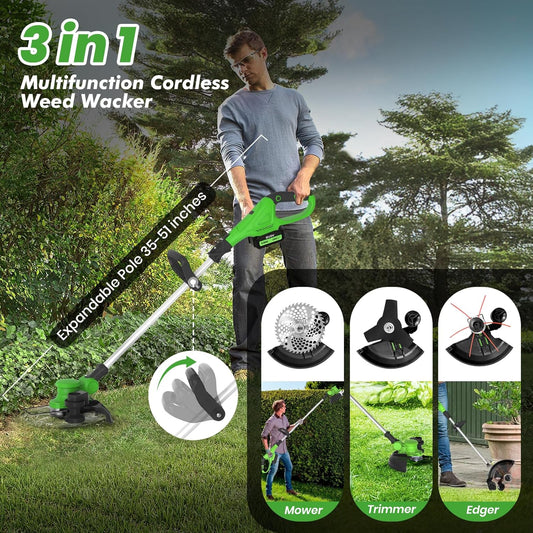TrimGlide™ Coupe-herbe sans balai réglable