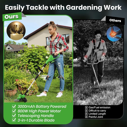 TrimGlide™ Coupe-herbe sans balai réglable