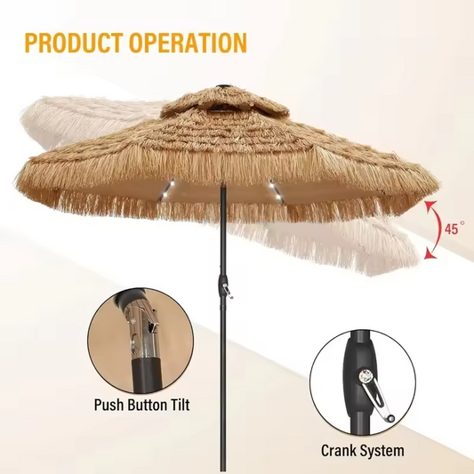 AuroraShade™ Solar Powered LED Umbrella